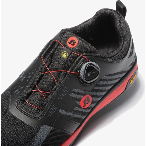 Bata Werkschoen Radiance Vibe S3 BOA | Zwart/Rood | Maat 41 - 8712843696976
