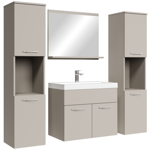 Badplaats Badkamermeubel set montreal xl 60 x 35 cm beige badmeubel met