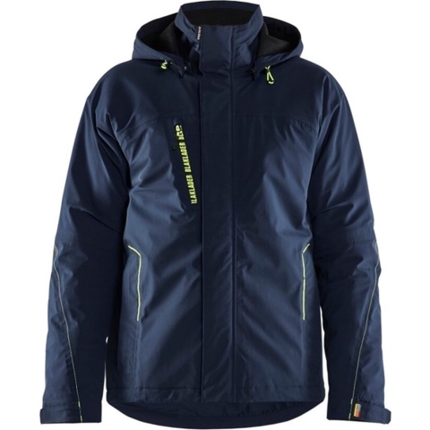 Blåkläder 4484 Lichtgewicht Winterjas 4-weg Stretch - Donker Marineblauw/High Vis Geel - M