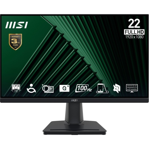 MSI PRO MP225V - Monitor - 21,4"Full HD 100Hz - Zwart