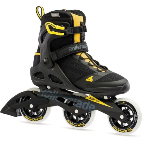 Rollerblade - Macroblade 100 3WD Black Saffron Yellow - Fitness Tour skates - 45.5
