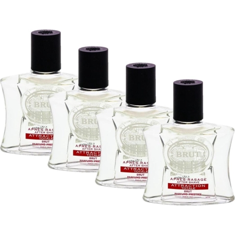 Brut Brut Aftershave Men - Attraction Totale 100 ml. 4 x Voordeelpak