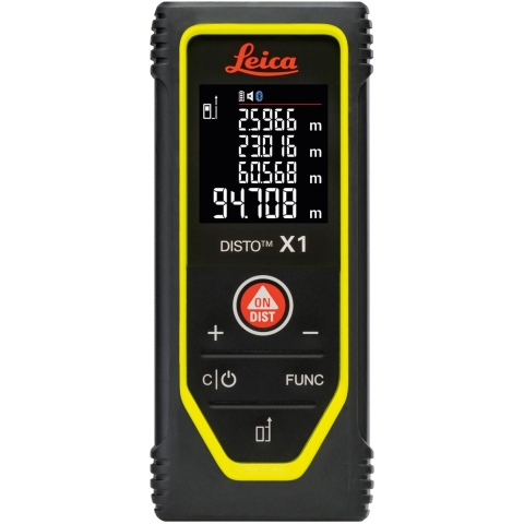 Leica X1-1 Afstandsmeter In Tas - Bluetooth / NFC - Rood - 100m - IP65