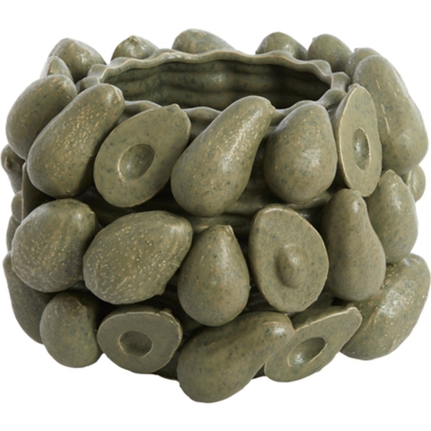 Light & Living vaas deco Ø31,5x23 cm avocado keramiek olijf