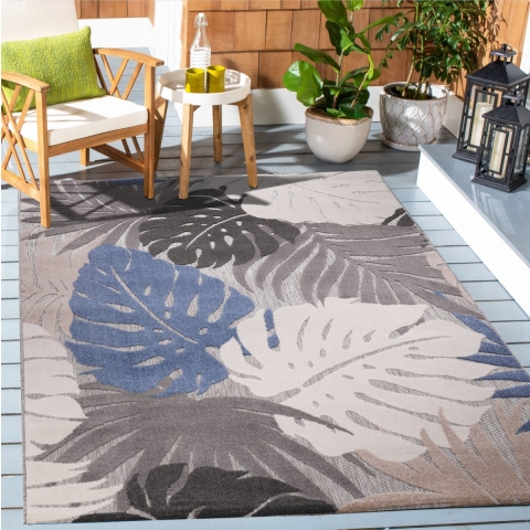 Muratap Binnen en buiten vloerkleed floral outdoor laagpolig tapijt 160x230 cm