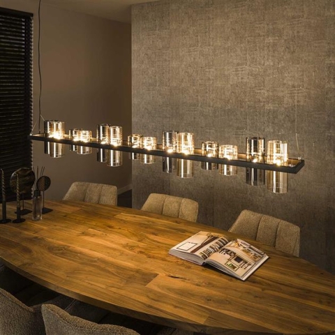 Hoyz hanglamp 14l cylinder mixed glass (g9) artic