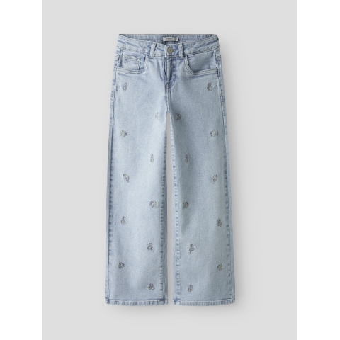 Name It Jeans - NkfRose - Light Blue Denim/Flower - Name It - 7 jaar (122) - Jeans