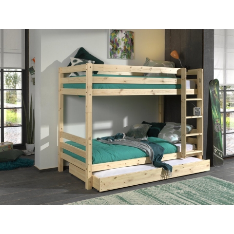 Lucevi pino stapelbed h160cm 90 x 200 cm natuur pino rolbed natuur