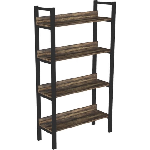 4livingz Retro boekenkast met 4 planken 30x80x144 cm /zwart