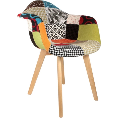4goodz Lund patchwork eetkamerstoelen set van 2 stuks armleuning -