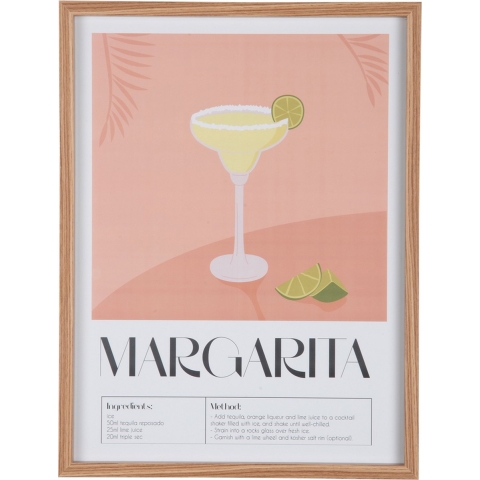 Present Time wall art margarita peach orange