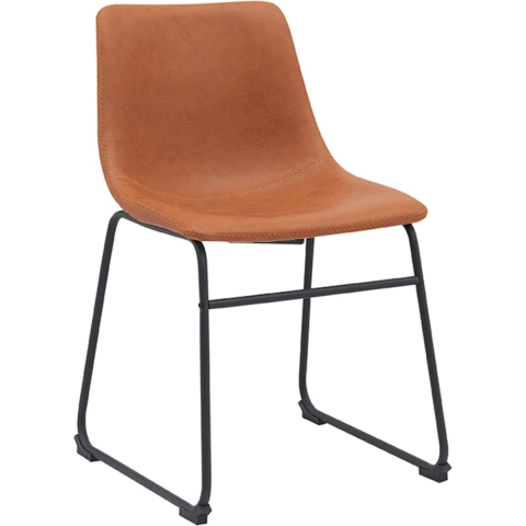 Label51 Eetkamerstoel risto cognac pu-leder set van 2