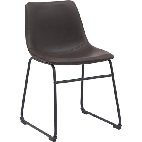 Label51 Eetkamerstoel risto donker pu-leder set van 2