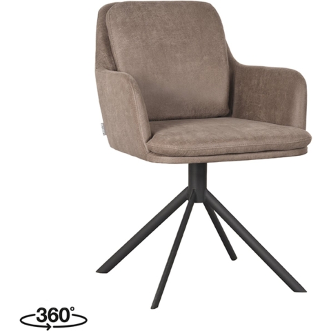 Label51 Eetkamerstoel joy - micro suede set van 2