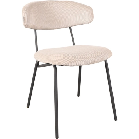 Label51 Eetkamerstoel zack naturel ribcord set van 2