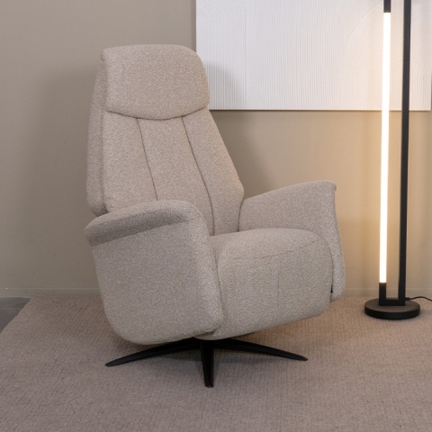 Label51 Fauteuil oslo naturel boucle elektrisch 87x79x112 cm