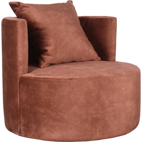 Label51 Fauteuil evy 90x90x75 cm rust velours