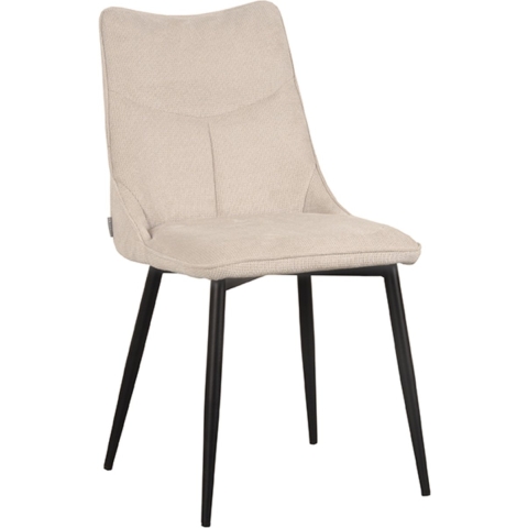 Label51 Eetkamerstoel riv 47x59x88 cm naturel stof set van 2