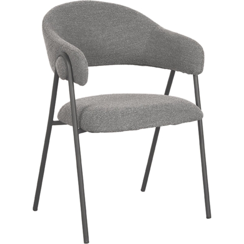 Label51 Eetkamerstoel lowen 58x60x84 cm - boucle set van 2