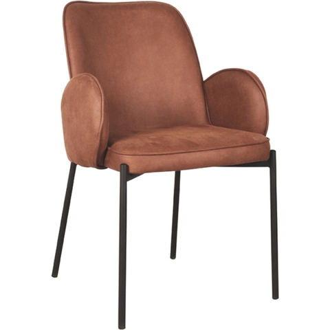 Label51 eetkamerstoel jari 55x60x86cm cognac set van 2