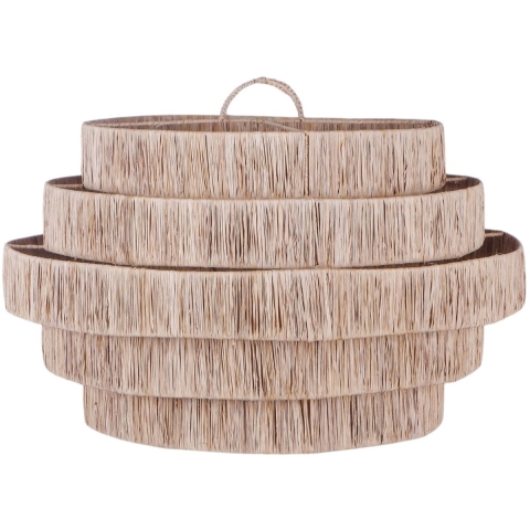 Furnilux -grote hanglamp pulau Ø65 cm – handgemaakte plafondlamp van natuurlijk