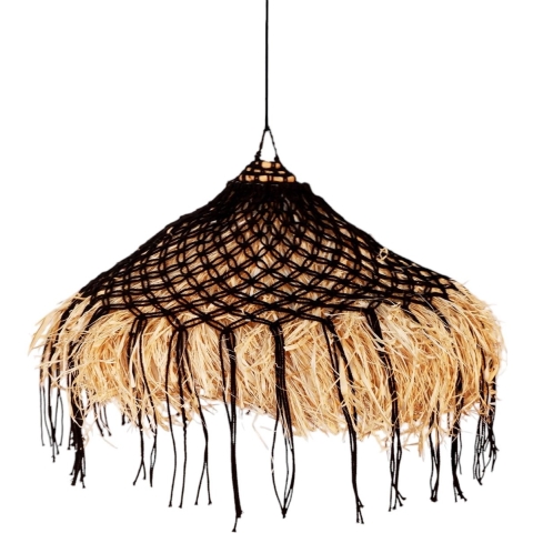 Furnilux Furni-sisal – handgemaakte raffia hanglamp Ø50 cm boho natuurlijke verlichting
