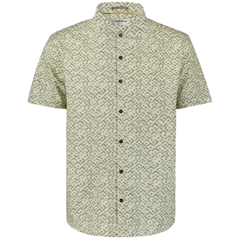 No Excess Shirt short sleeve slub allover pri green