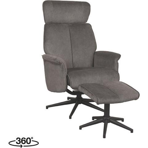 Label51 Fauteuil verdal - cosmo incl. hocker 79x77x109 cm