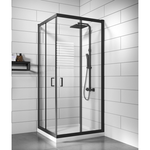 Badplaats Douchecabine dakota 80 x 80 x 190 cm zwart douchewand met