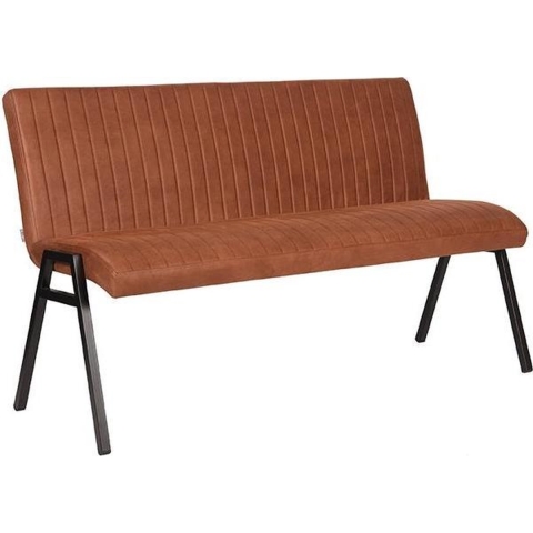 Label51 Eetkamerbank matz cognac microfiber 145 cm