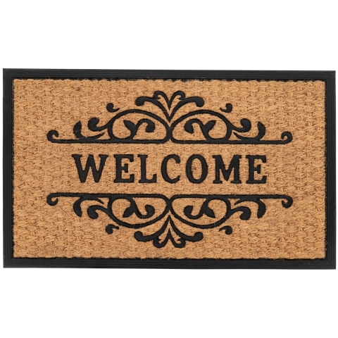 Muratap Bali welcome deurmat droogloopmat – beige / zwart slijtvast & 100%