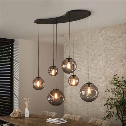 Hoyz hanglamp stellar black 6-lichts artic
