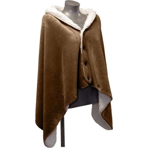 Unique Living omslagplaid coby 75x150cm rocky brown