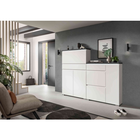 Furnilux Shoelove schoenenkastcombinatie wit nb industrieel nb