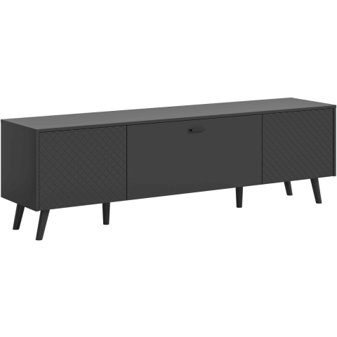 Furnilux Linea tv lowboard mat mdf tz mat melamine zwart nb