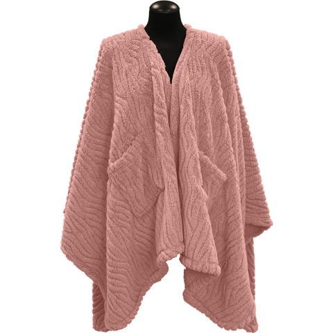 Unique Living omslagplaid clio 148x160cm old pink