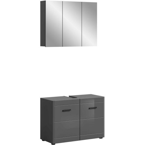 Furnilux Zachte badkamercombinatie hoogglans mdf tz nb