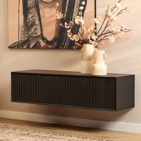 Starfurn zwevend tv meubel madison black 120 cm