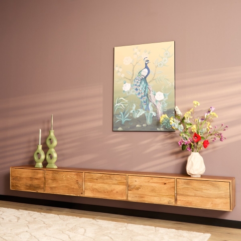 Starfurn zwevend tv meubel vision natural 280 cm