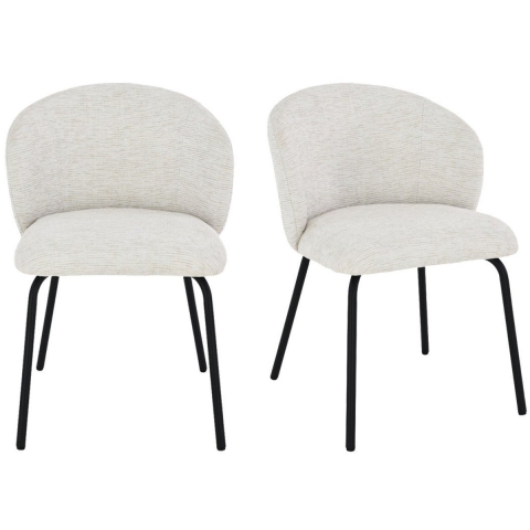 CaliCosy Set van 2 stoelen met gestoffeerde zitting en rugleuning vesper