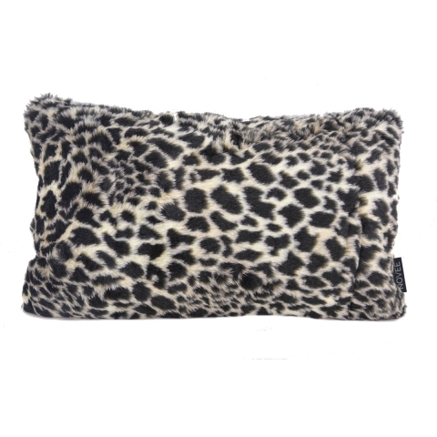 NOVÉE Sierkussen hairy leopard cream | 30 x 50 cm | polyester