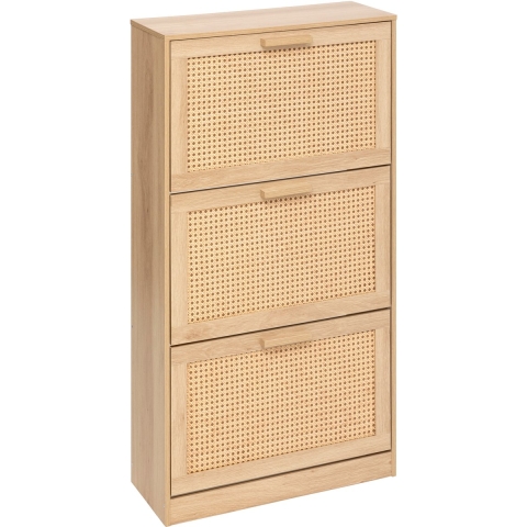 4goodz Schoenenkast ubud 24x60x113 cm 3 lades voor 12 paar -