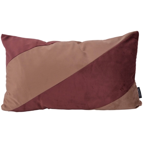 NOVÉE Sierkussen velvet swirl kastanje / mokka | 30 x 50 cm | polyester