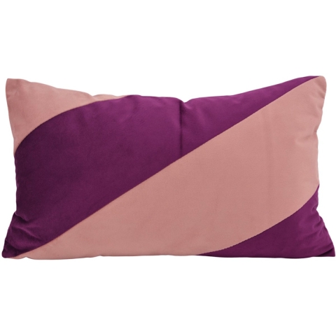 NOVÉE Sierkussen velvet swirl oudroze / aubergine | 30 x 50 cm | polyester