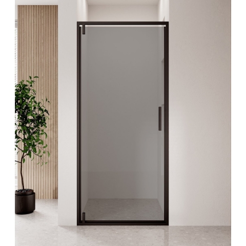 Badplaats Douchedeur seattle 90 x 190 cm zwart douchewand 6 mm