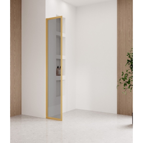 Badplaats Douchewand georgia 40 x 200 cm goud – inloopdouche 8 mm getint