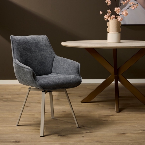 Starfurn Eetkamerstoel mees | 76 x 73 x 52 stof