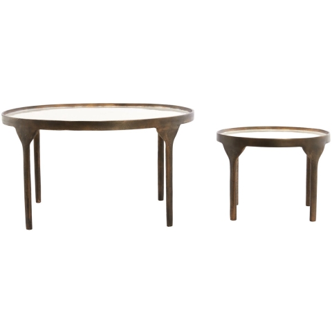 Light & Living salontafel eli Ø85x42 cm - set van 2