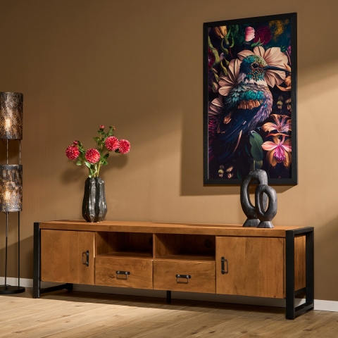 Huistuindesign Tv-meubel boaz 200 cm | twee deuren en twee lades 200 x 55 x "45"