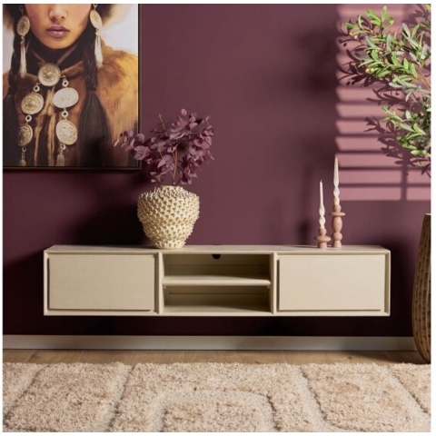 Huistuindesign Zwevend tv-meubel ambiance sand | 160 cm